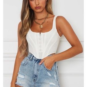 White fox boutique bustier top